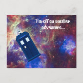 Mad Man with a Box traveling through space Postkarte (Vorderseite)