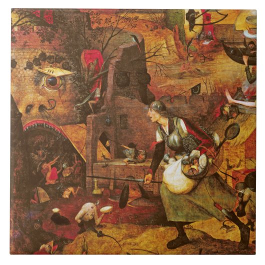 Mad Meg (Dull Gret), Pieter Bruegel Fliese (Vorderseite)