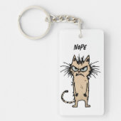 Mad Messy Cat Zeichne Sarcastic Phrase Bag Charm Schlüsselanhänger (Vorderseite)