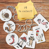 Mad Messy Cat Zeichne Sarcastic Phrase Bag Charm Schlüsselanhänger