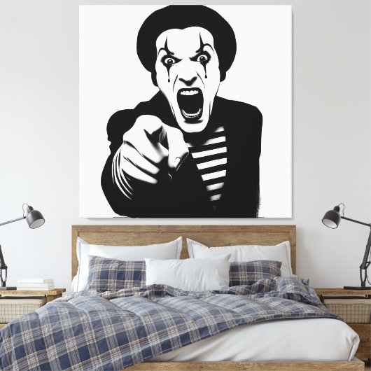 Mad Mime Leinwanddruck (Insitu (Schlafzimmer))