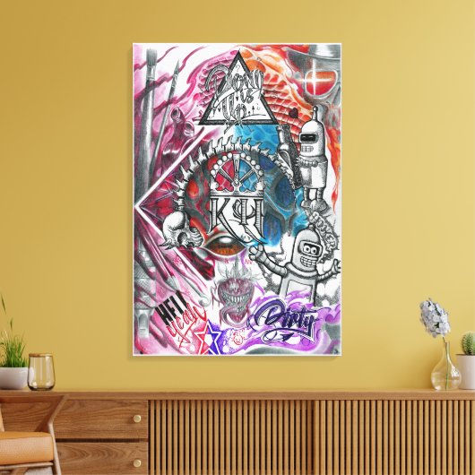 Mad Mix Leinwanddruck (Insitu (Wohnzimmer))