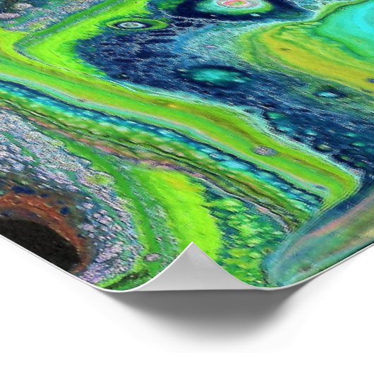 Mad Passion 1 Wilde Streifen Abstraktes Poster dru (Ecke)