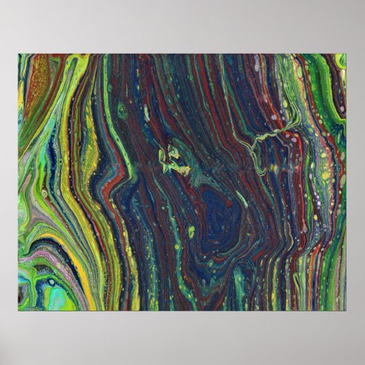 Mad Passion 1 Wilde Streifen Abstraktes Poster dru (Vorne)