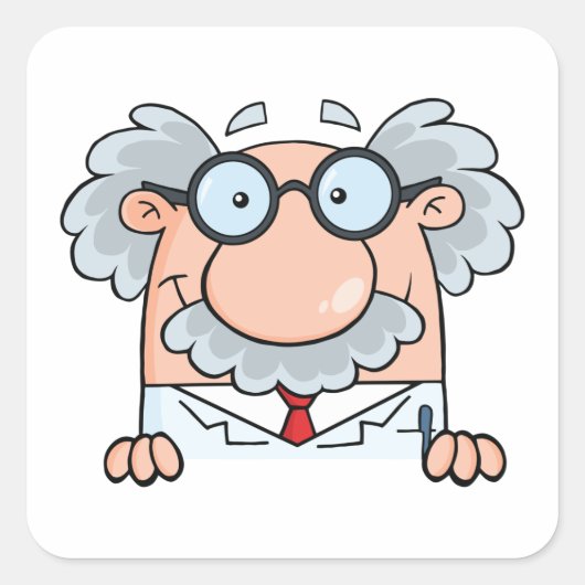 Mad Professor Quadratischer Aufkleber (Vorderseite)