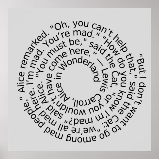 Mad Quote Wand Art Poster (Vorne)