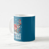 Mad Retro Love For My Mama Deer Hunting Boys Valen Kaffeetasse (Vorderseite Links)