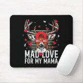 Mad Retro Love For My Mama Deer Hunting Boys Valen Mousepad (Mit Mouse)