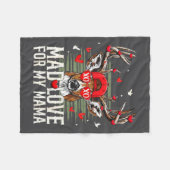 Mad Retro Love For My Mama Deer Hunting Happy Vale Fleecedecke (Vorderseite (Horizontal))