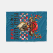 Mad Retro Love For My Mama Deer Hunting Happy Vale Fleecedecke (Vorderseite (Horizontal))