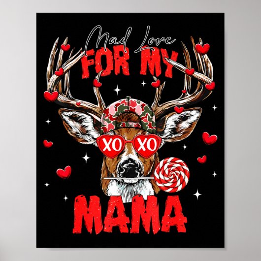 Mad Retro Love For My Mama Deer Hunting Happy Vale Poster (Vorne)
