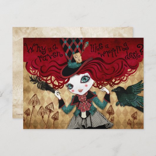 Mad Riddle Postkarte (Vorne/Hinten)