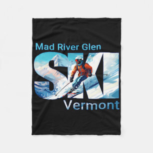 Mad River Glen Cooler Skiurlaub Ski Außenbereich Fleecedecke