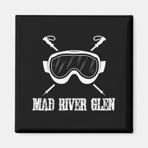 Mad River Glen Vermont rustikaler Ski Skifahrer Sk Magnet