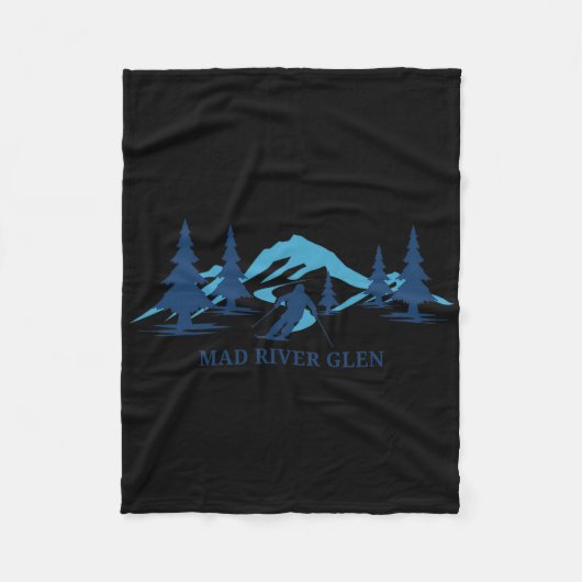 Mad River Glen Vermont Skifahren Snowboarden in Fleecedecke (Vorderseite)