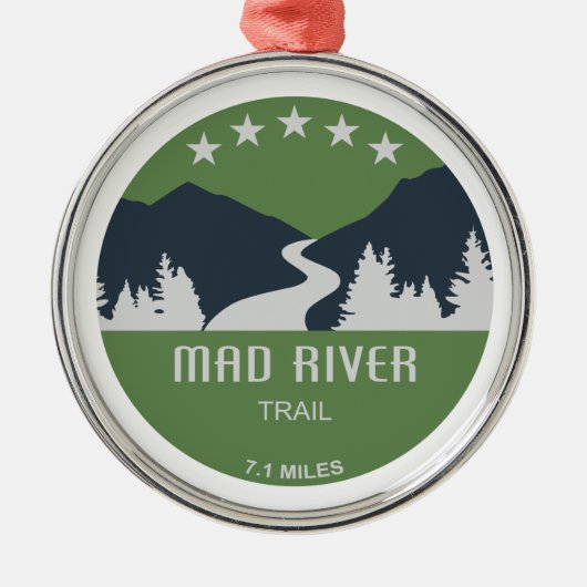 Mad River Trail Dayton Ohio Ornament Aus Metall (Vorne)