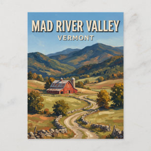 Mad River Valley Waitsfield Vermont Postkarte