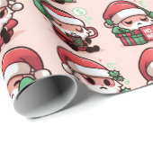 Mad Santa (Pink) Geschenkpapier (Rolleneckpunkt)