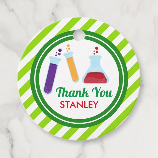 Mad Science Birthday Baby Dusche Geschenkanhänger (Vorderseite)