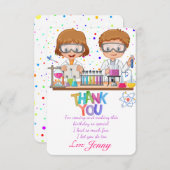 Mad Science Birthday Danke Karte (Vorne/Hinten)