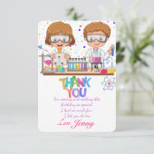 Mad Science Birthday Danke Karte (Stehend Vorderseite)