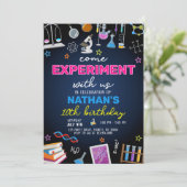 Mad Science Birthday Einladung (Stehend Vorderseite)