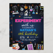 Mad Science Birthday Einladung (Vorne/Hinten)