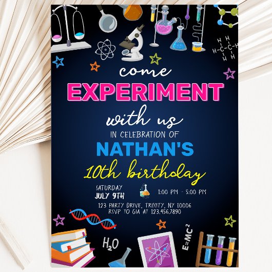 Mad Science Birthday Einladung