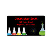 Mad Science Birthday Party Address Labels Adressaufkleber (Vorne)