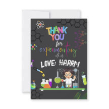 Mad Science Birthday Party danke Karte