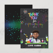 Mad Science Birthday Party danke Karte (Vorne/Hinten)