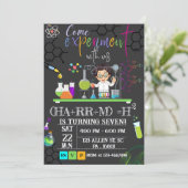 Mad Science Birthday Party `Einladung für Jungen Einladung (Stehend Vorderseite)