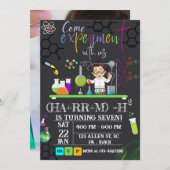 Mad Science Birthday Party `Einladung für Jungen Einladung (Vorne/Hinten)