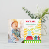 Mad Science Birthday Party Foto Einladung (Stehend Vorderseite)