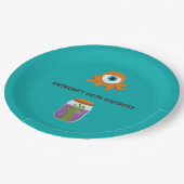 Mad Science Birthday Party Pappteller (Schrägansicht)