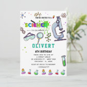 Mad Science Party Einladung zum Geburtstag (Stehend Vorderseite)