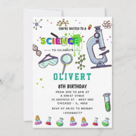 Mad Science Party Einladung zum Geburtstag