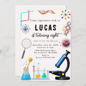 MAD Science Party Einladung zum Geburtstag (Vorne/Hinten)