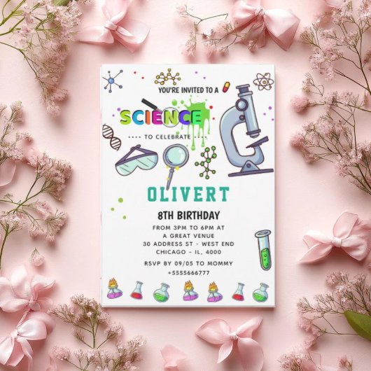 Mad Science Party Einladung zum Geburtstag