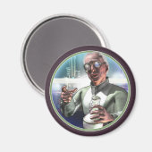Mad Scientist #1 Round-Magnet Magnet (Vorderseite/Rückseite)