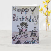 Mad Scientist Birthday Card Karte (Gelbe Blume)