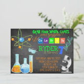 Mad Scientist Birthday Einladung (Stehend Vorderseite)