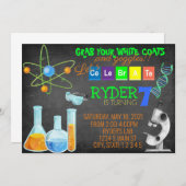 Mad Scientist Birthday Einladung (Vorne/Hinten)