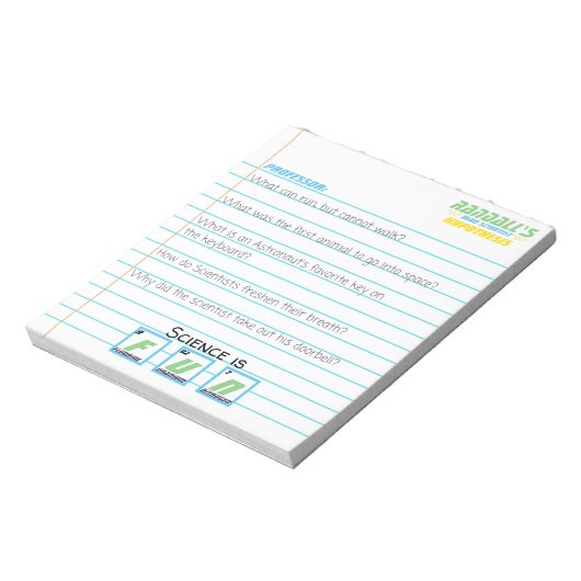 Mad Scientist Birthday Notebook Riddle Game Notizblock (Rotiert)