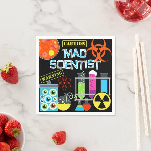 Mad Scientist Birthday Paper Napkins Serviette (Beispiel)