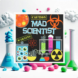 Mad Scientist Birthday Paper Napkins Serviette