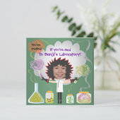 Mad Scientist Birthday Party Einladungen (Stehend Vorderseite)