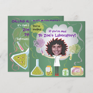 Mad Scientist Birthday Party Einladungen