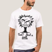 Mad Scientist Cartoon-Gesicht T-Shirt (Vorderseite)