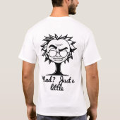 Mad Scientist Cartoon-Gesicht T-Shirt (Rückseite)